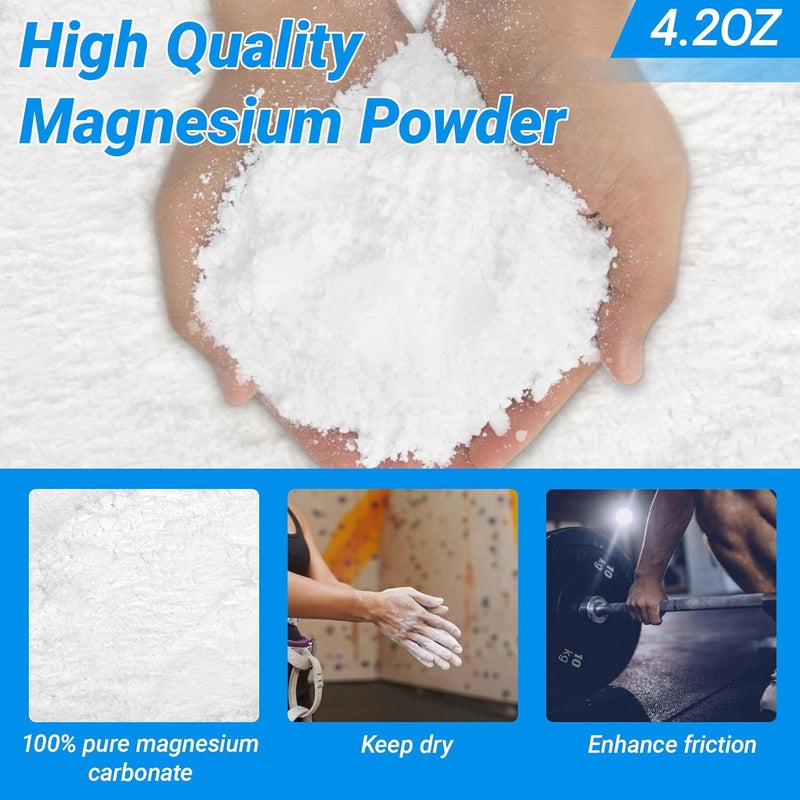 Rainflow Gym Chalk - 4.2OZ Loose Chalk Magnesium Carbonate Powder Chalk Powder Climbing Chalk for Rock, Lifting, Weightlifting, Gymnastics, Grip - Image 2
